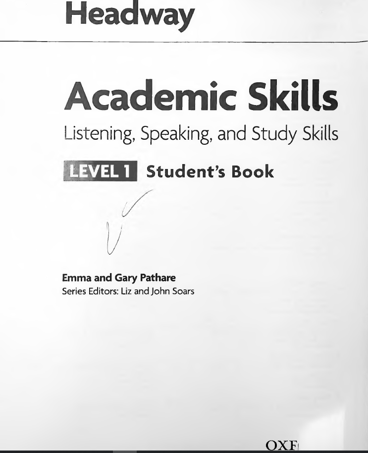 Headway Academic Skills, Listening, and Study Skills Level 1