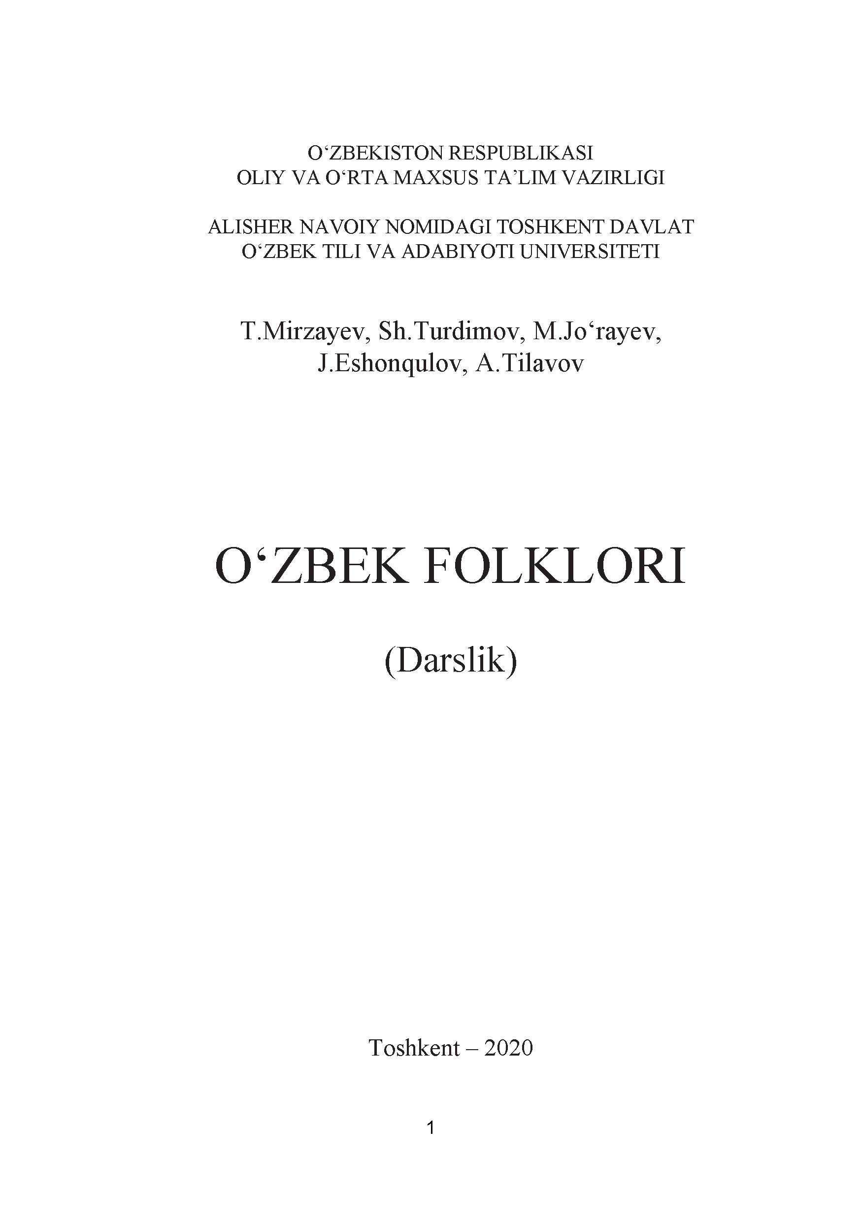 O'zbek folklori