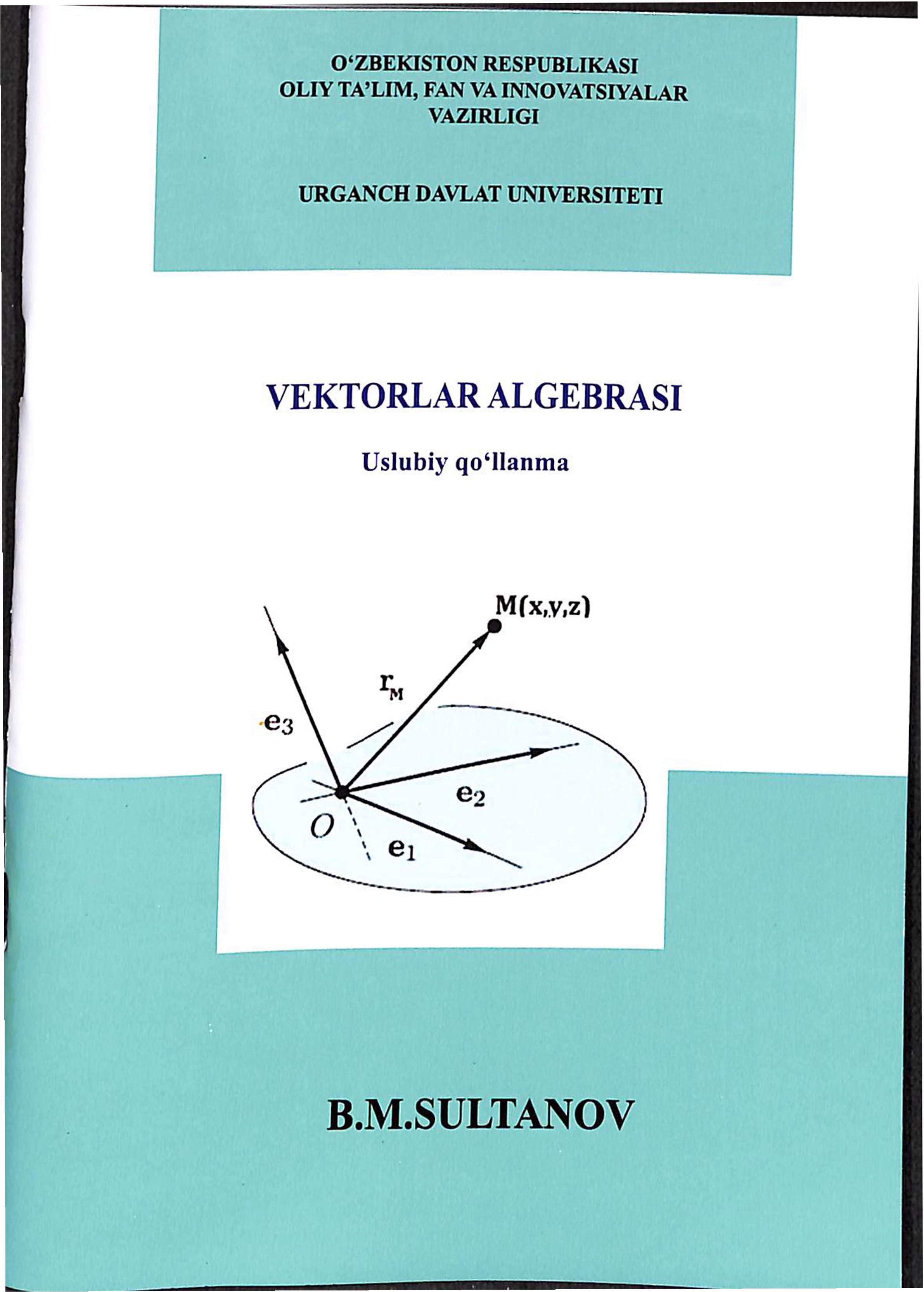 Vektorlar algebrasi