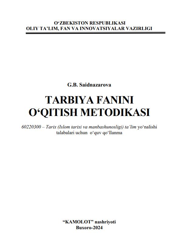 TARBIYA FANINI O‘QITISH METODIKASI