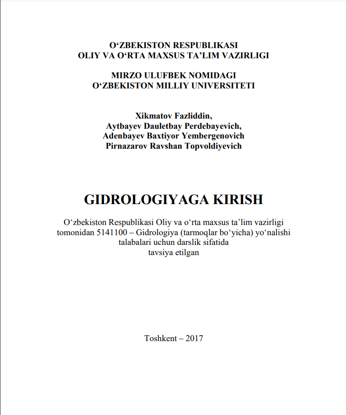 Gidrologiyaga kirish
