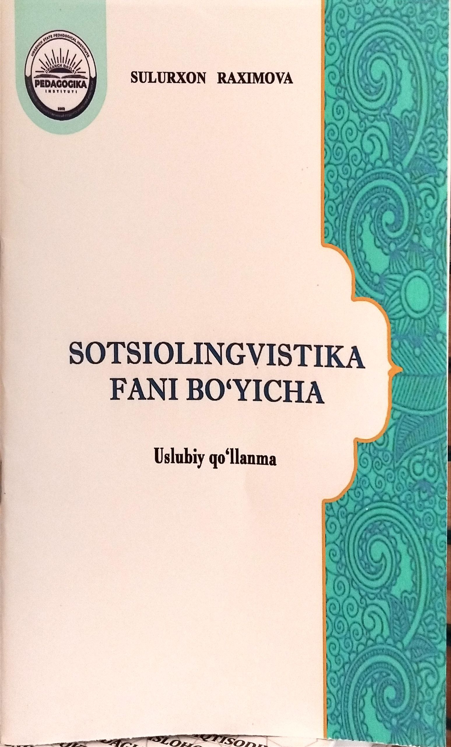 SOTSIOLINGVISTIKA FANI BO‘YICHA