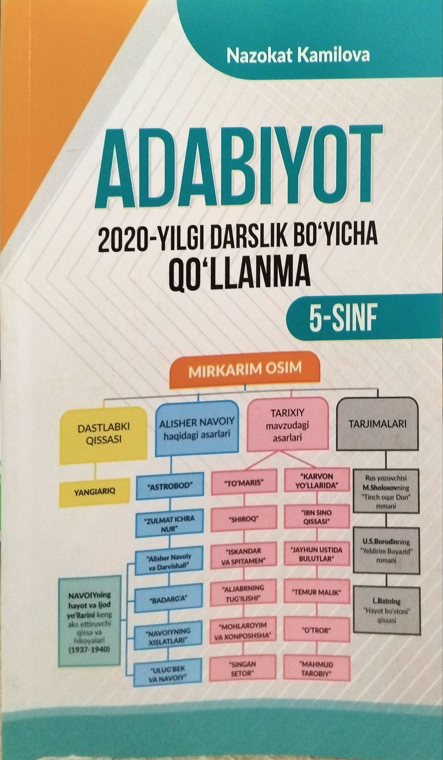ADABIYOT 2020-yilgi darslik bo'yicha Qo'llanma