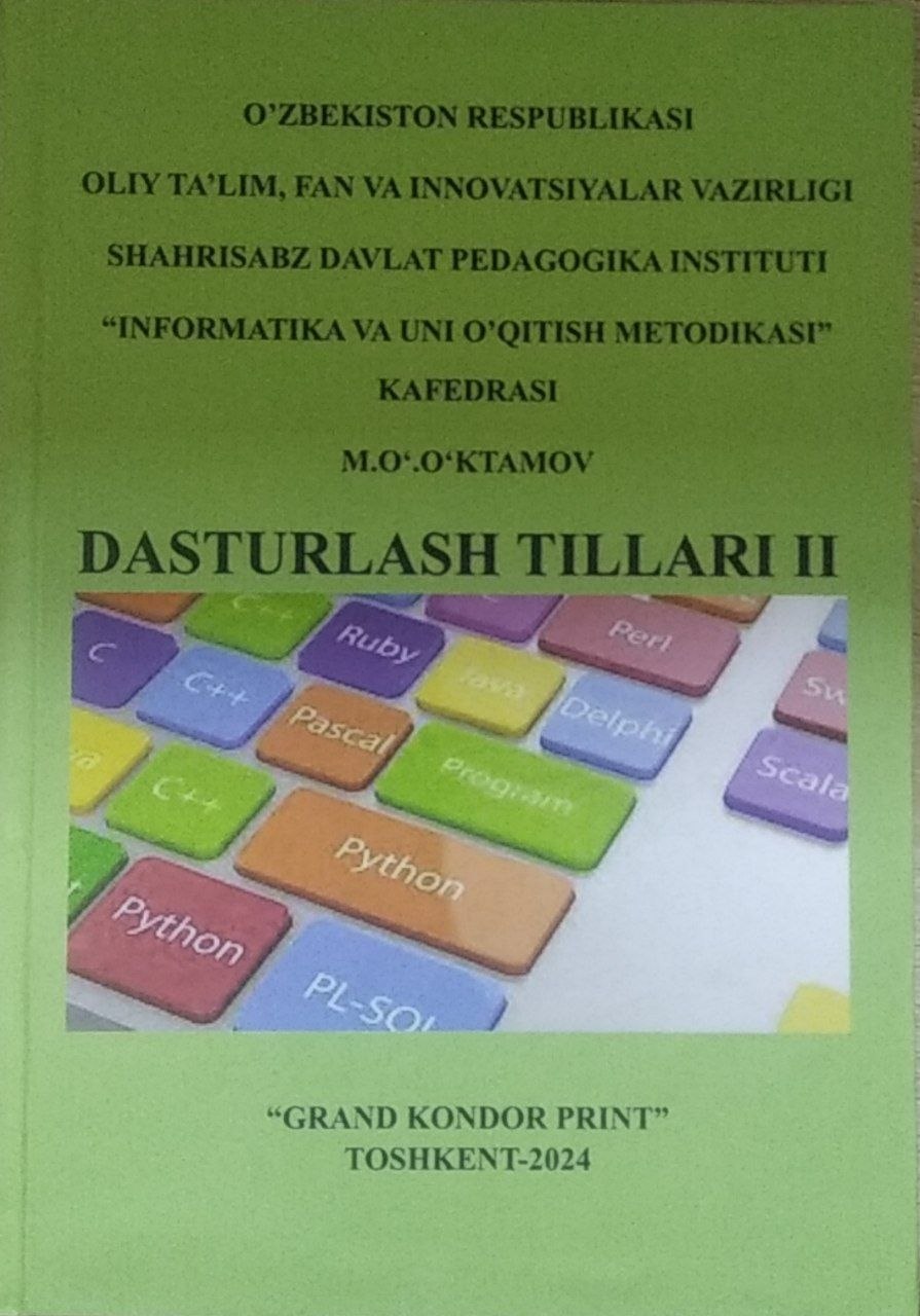 DASTURLASH TILLARI II