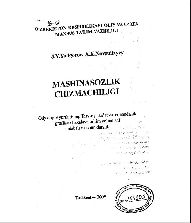 MASHINASOSLIK      CHIZMACHILIGI