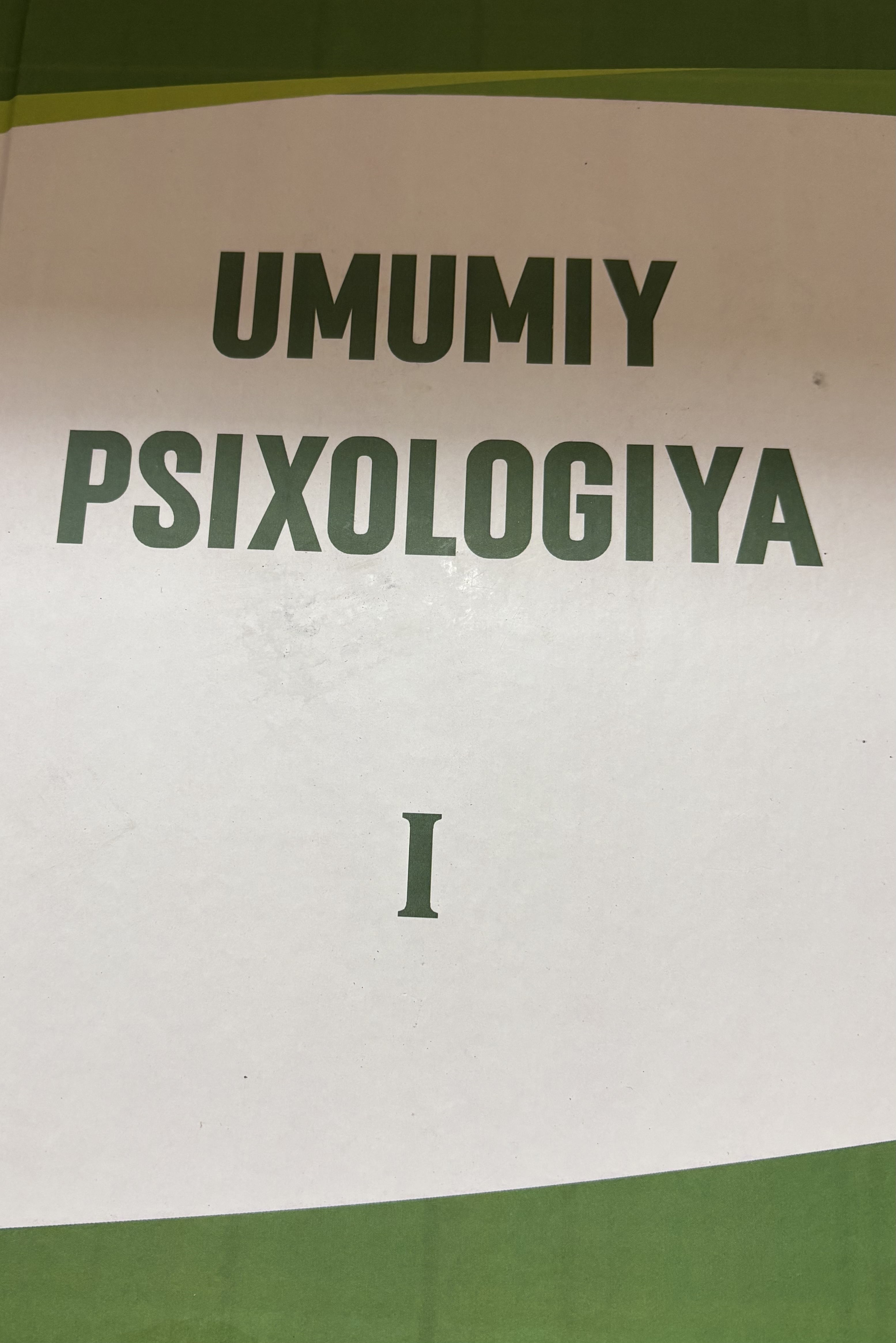 Umumiy psixologiya (1- kitob)